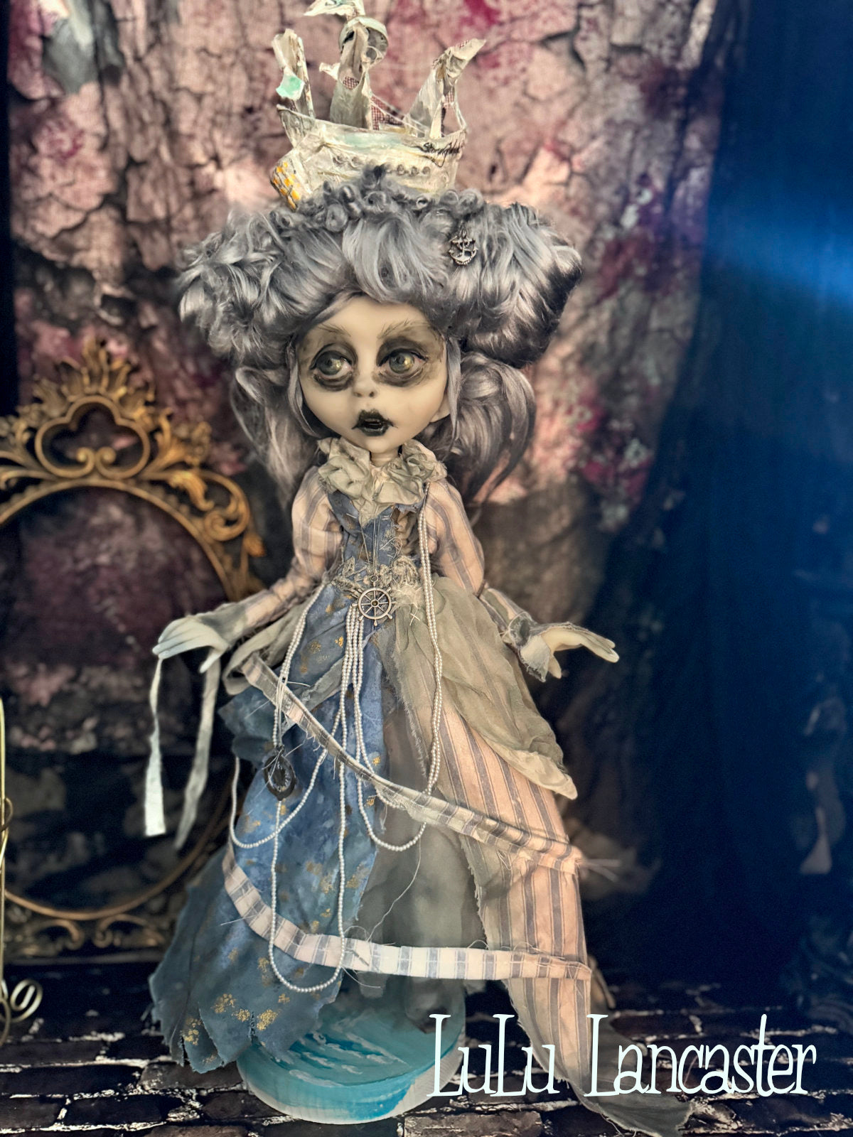 The Ghost Ship of Stormy Winds Bay ~Original LuLu Lancaster Art Doll