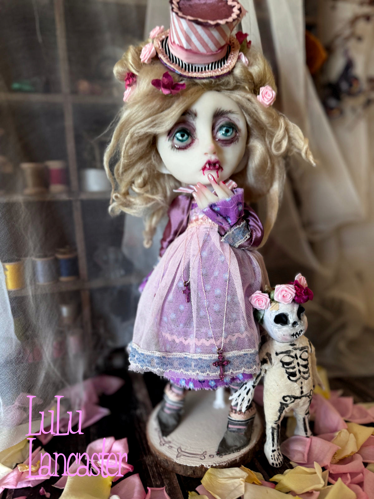 Peculiar Gillian Goth Vampire Mini Original LuLu Lancaster Art Doll