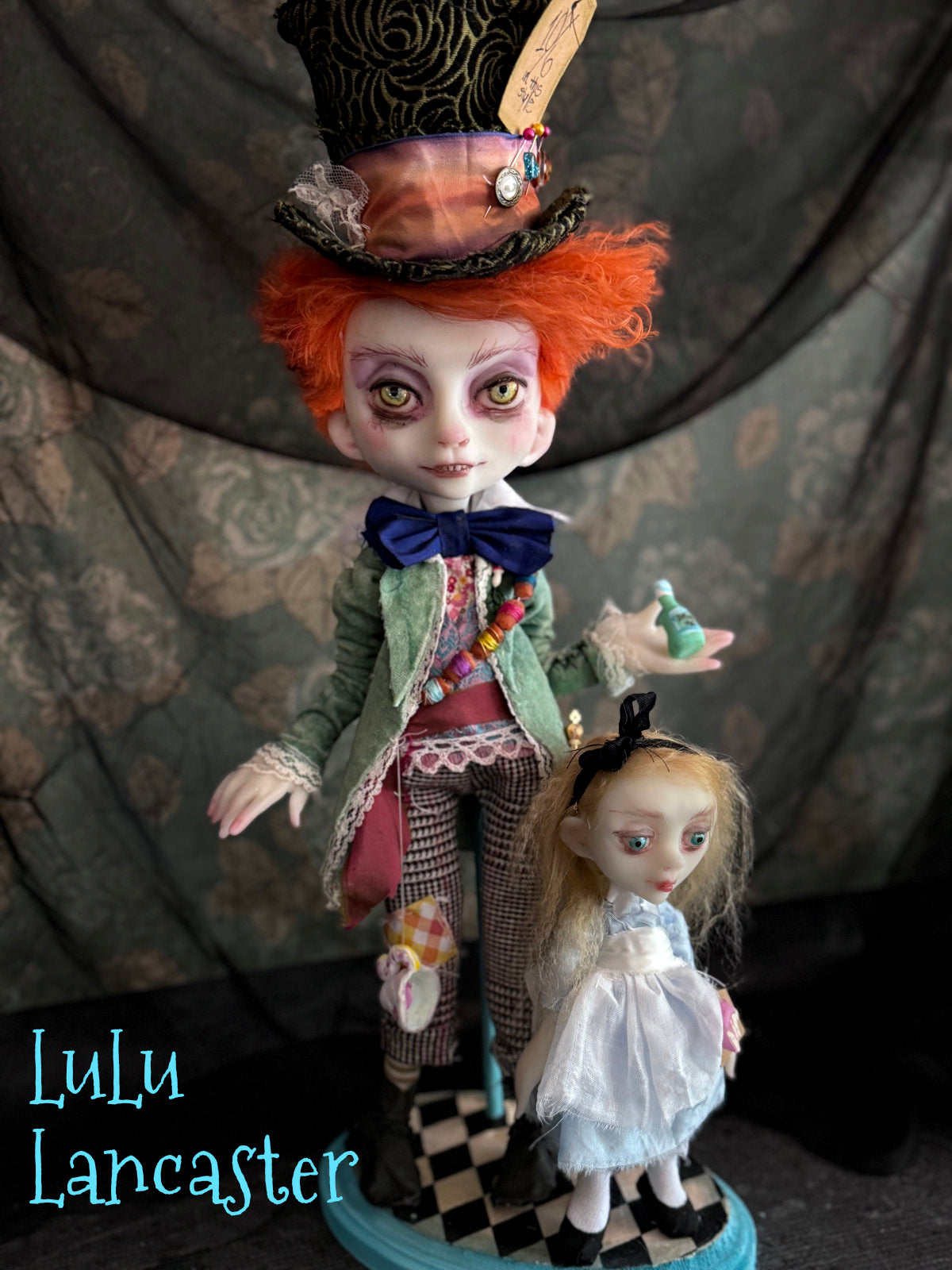 Hatter and Alice Original LuLu Lancaster Art Dolls