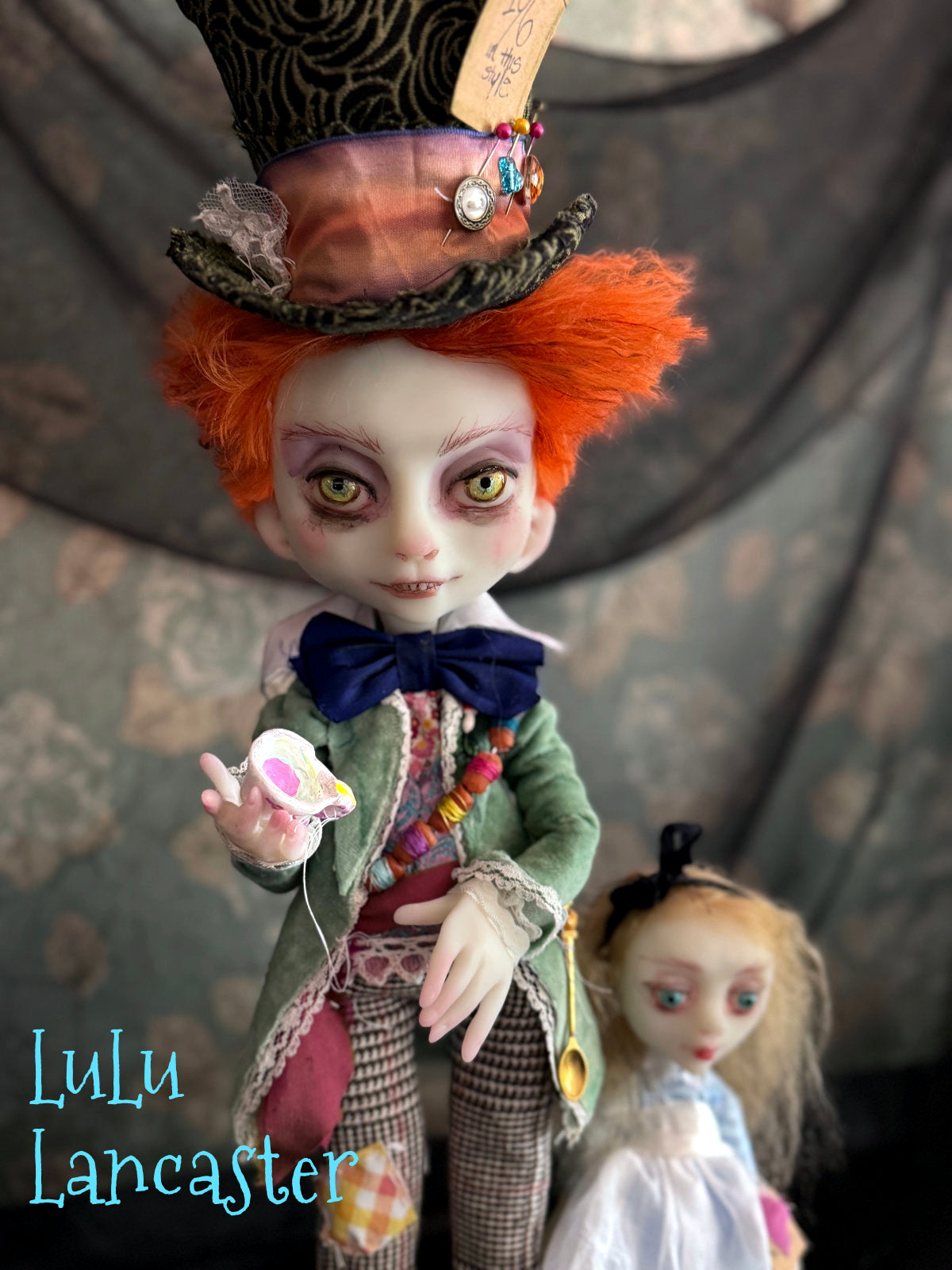 Hatter and Alice Original LuLu Lancaster Art Dolls