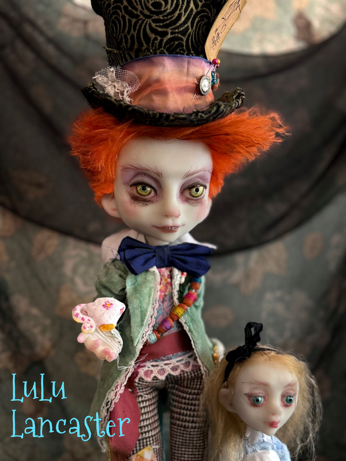 Hatter and Alice Original LuLu Lancaster Art Dolls