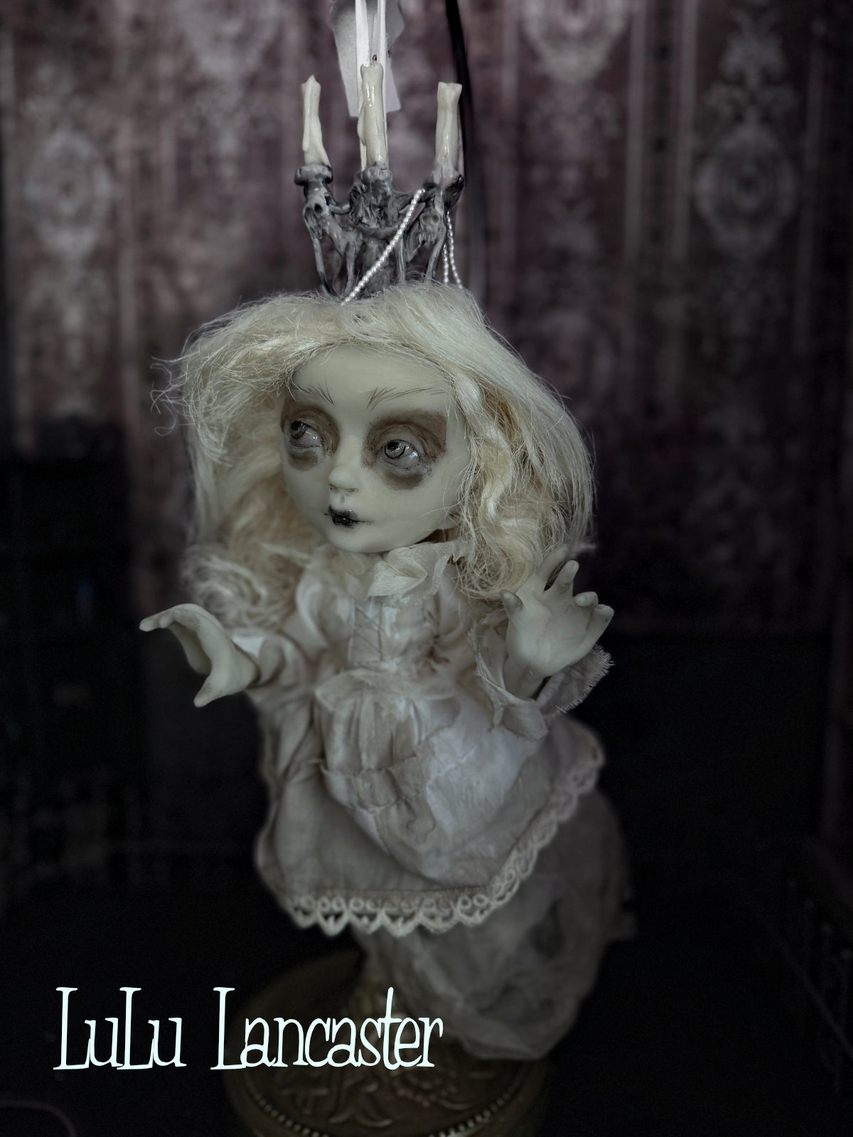 Isabella glow in the dark hanging ghost Original LuLu Lancaster Art Doll
