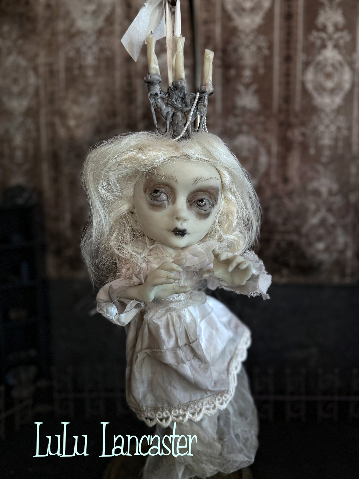 Isabella glow in the dark hanging ghost Original LuLu Lancaster Art Doll