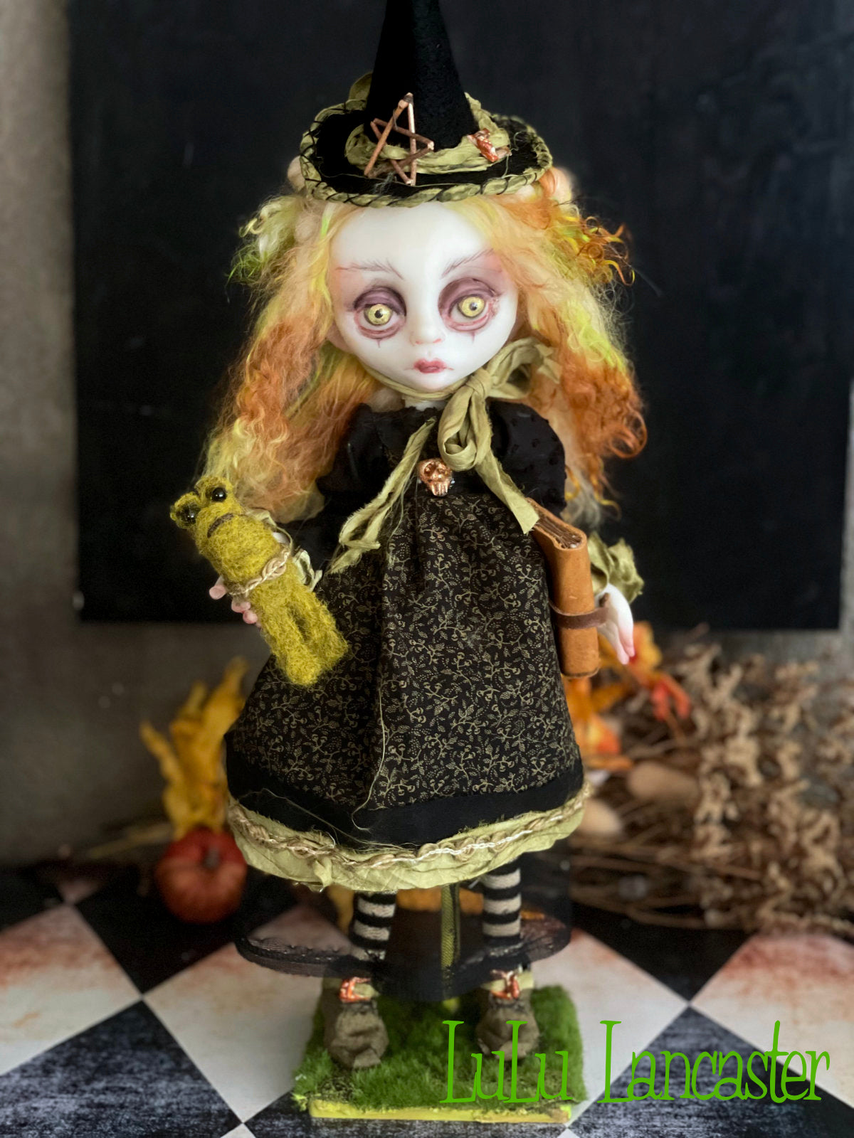 Iver the school Witch Original LuLu Lancaster Halloween Art Dolls