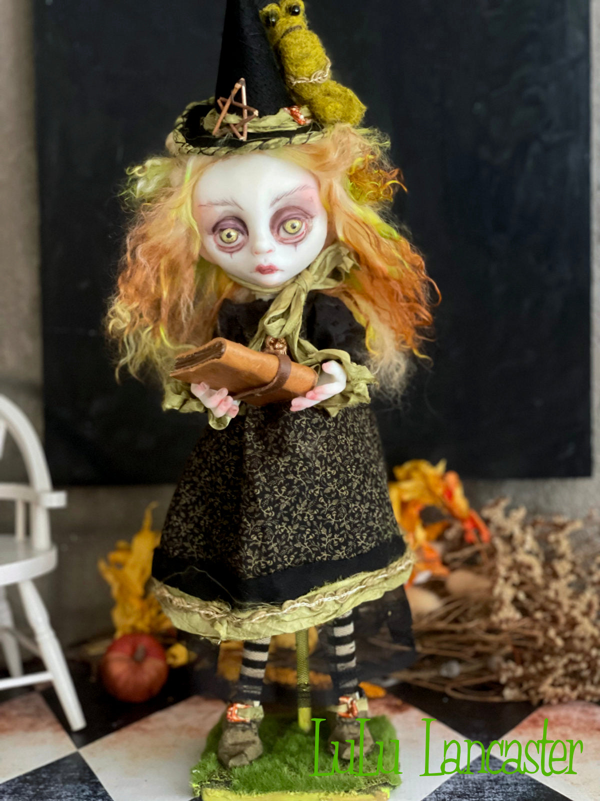 Iver the school Witch Original LuLu Lancaster Halloween Art Dolls