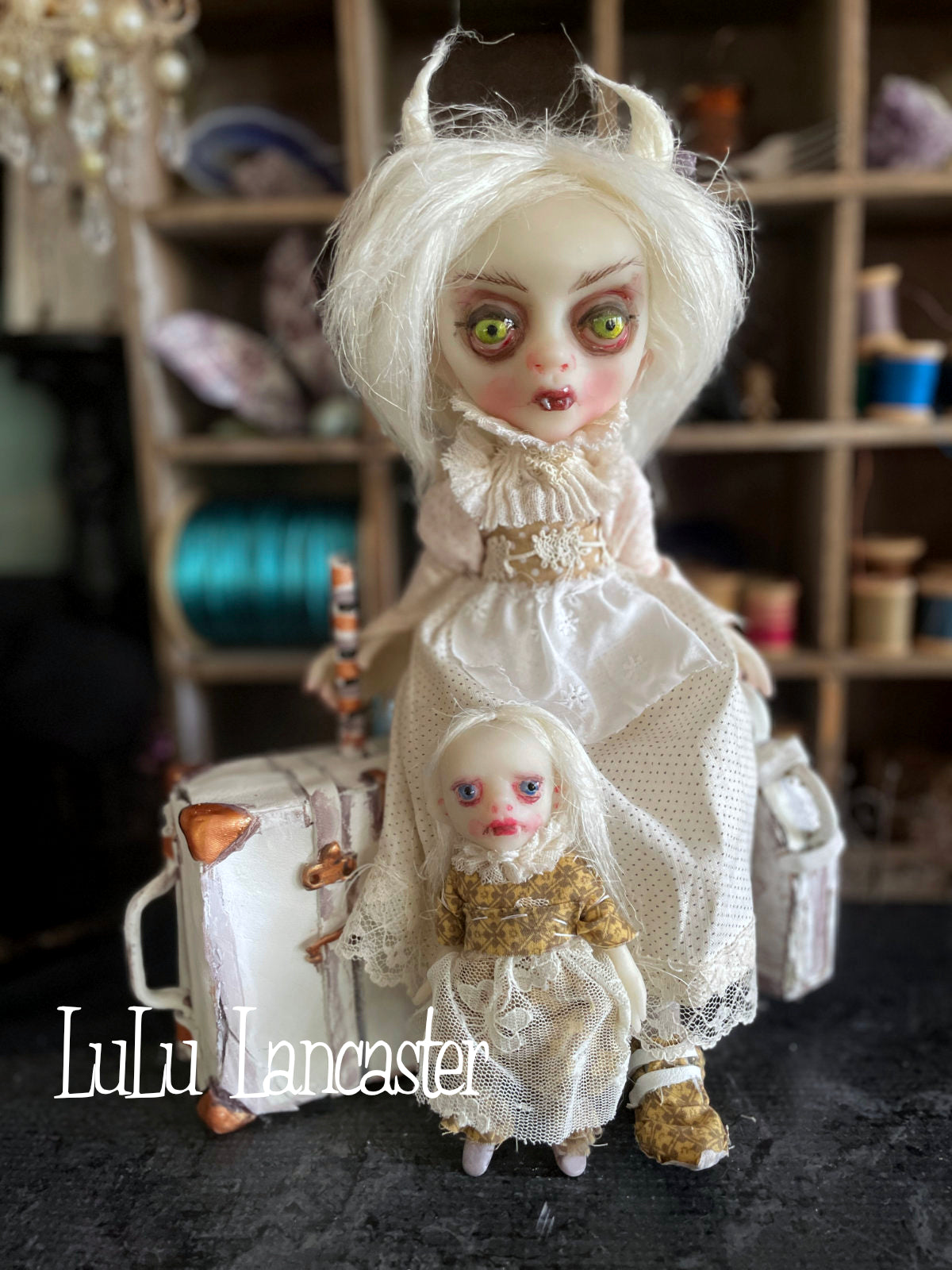 Jupiter and Io the traveling Vampires Original LuLu Lancaster Art Doll