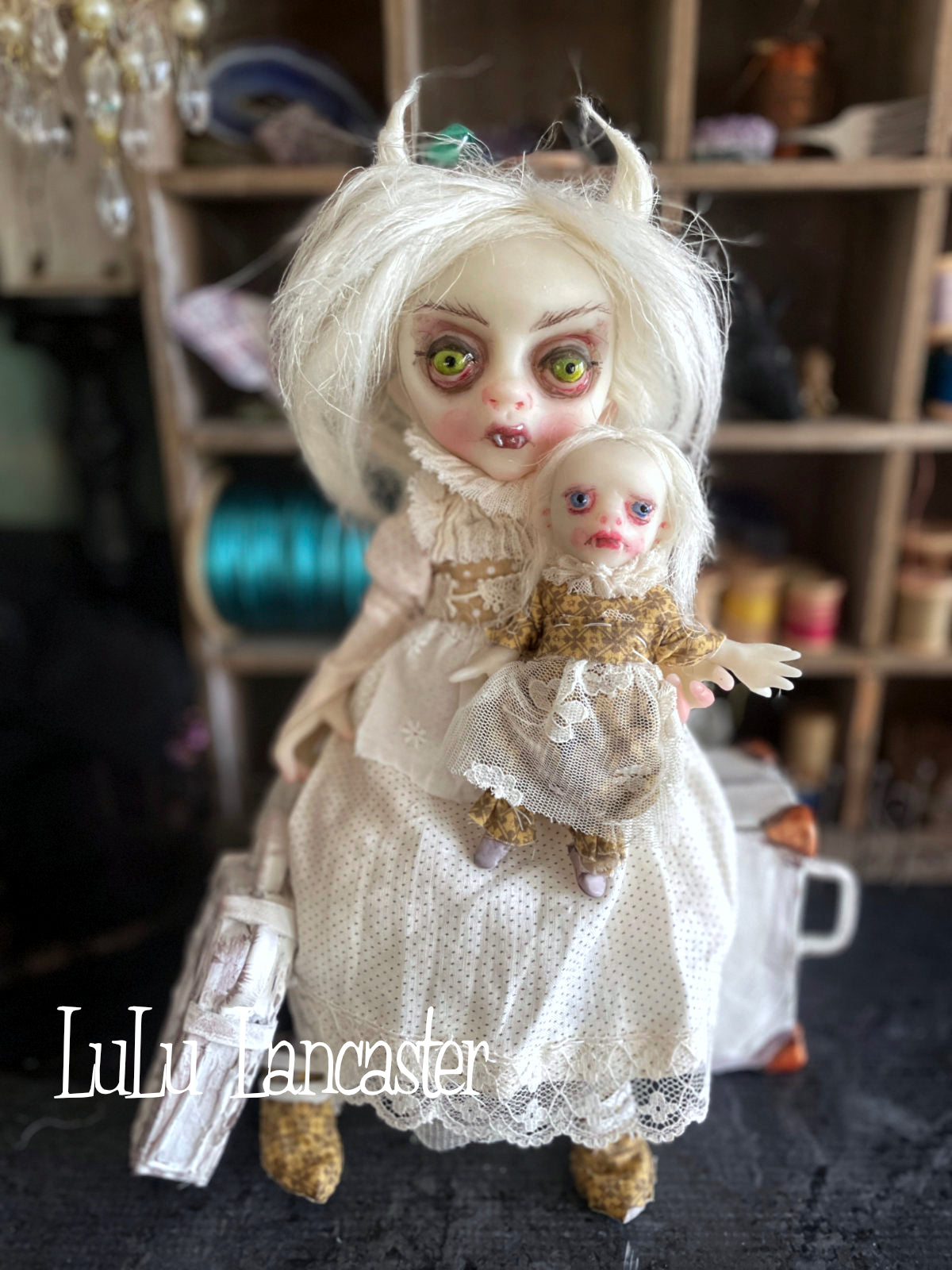Jupiter and Io the traveling Vampires Original LuLu Lancaster Art Doll