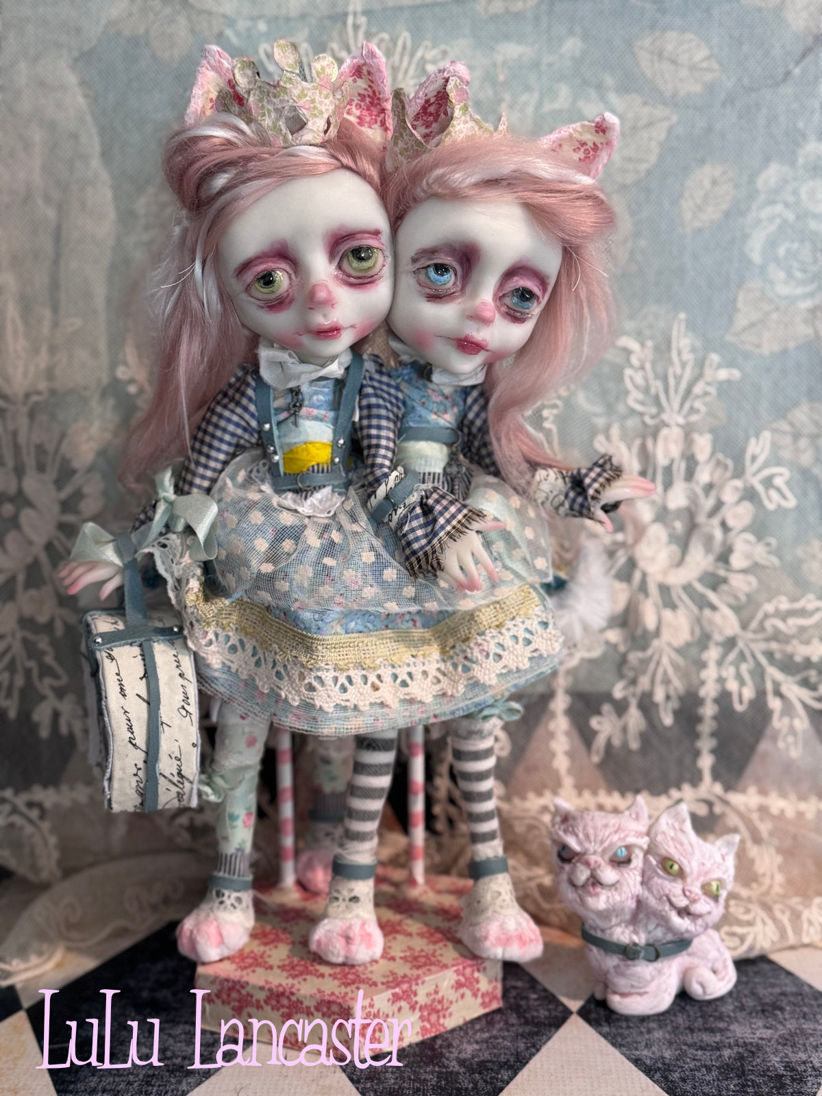 Kitt and Katt conjoined twins Original LuLu Lancaster Art Doll
