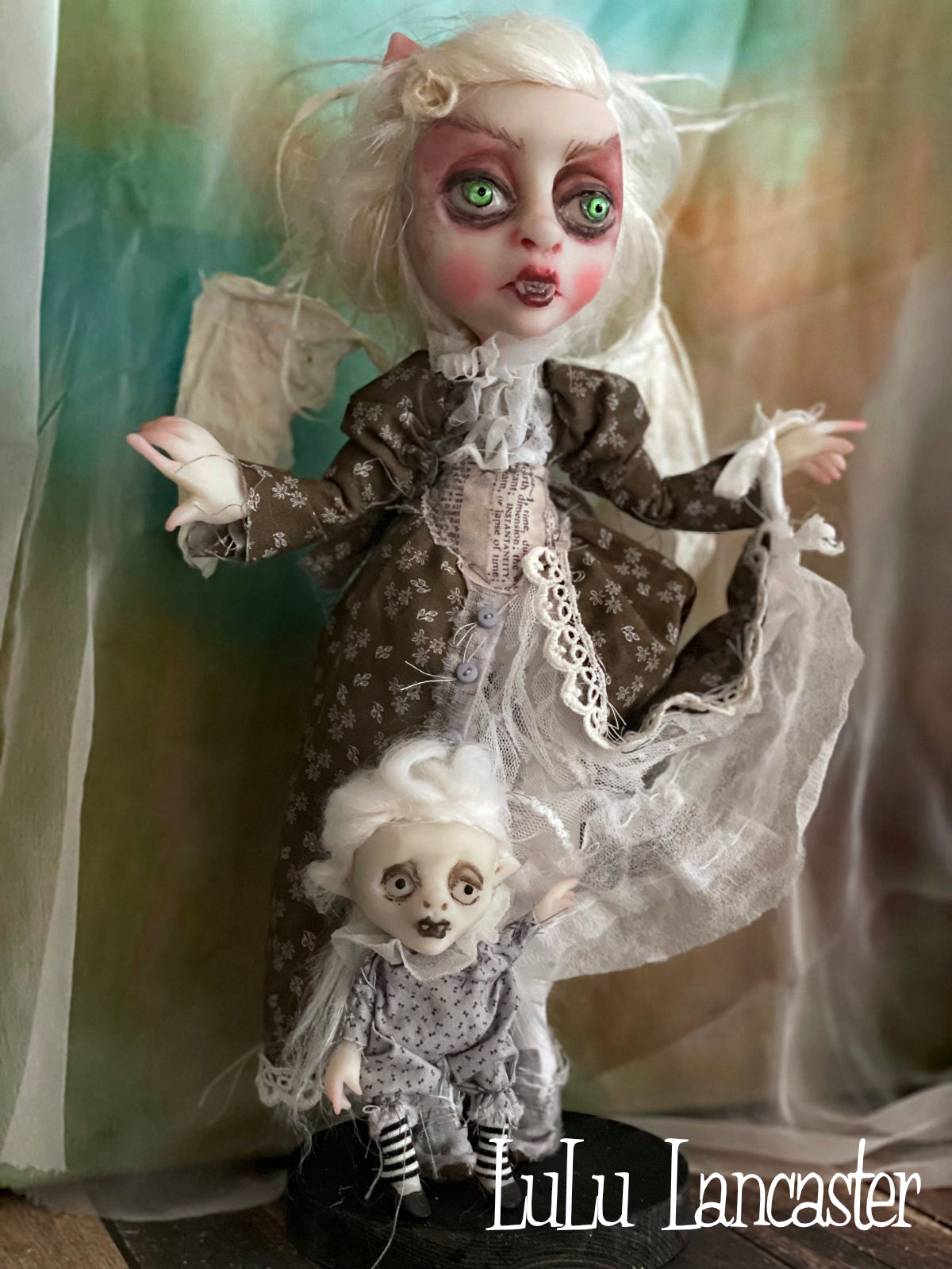 The Lady of the House Vampire Bat Halloween Original LuLu Lancaster Art Doll
