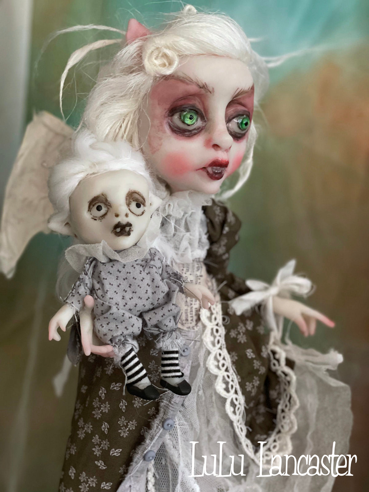 The Lady of the House Vampire Bat Halloween Original LuLu Lancaster Art Doll