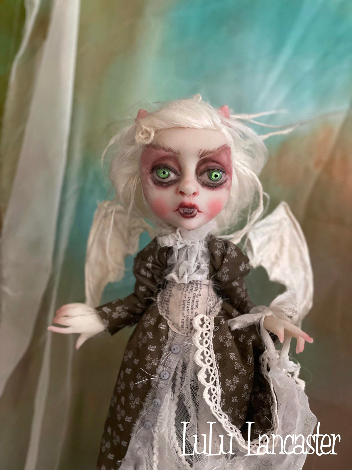The Lady of the House Vampire Bat Halloween Original LuLu Lancaster Art Doll