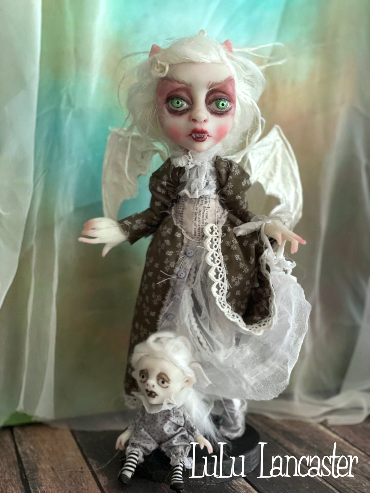 The Lady of the House Vampire Bat Halloween Original LuLu Lancaster Art Doll