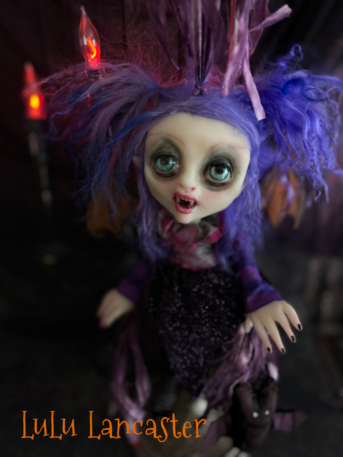 Lucilla Mini Biter Vampire Bat Halloween Original LuLu Lancaster Art Dolls