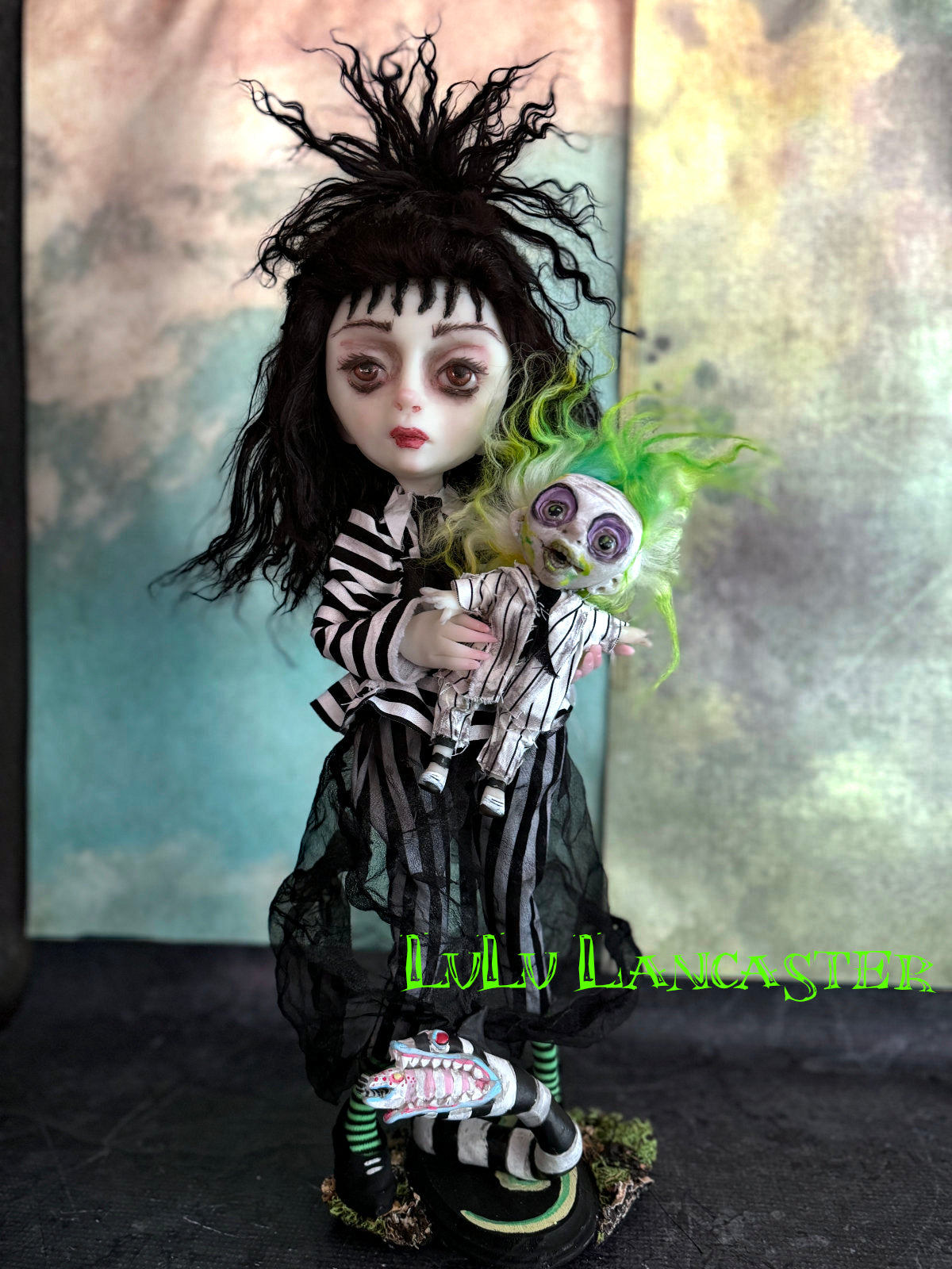 Lydia BeetleJuice Mashup '~ Original LuLu Lancaster Art Doll