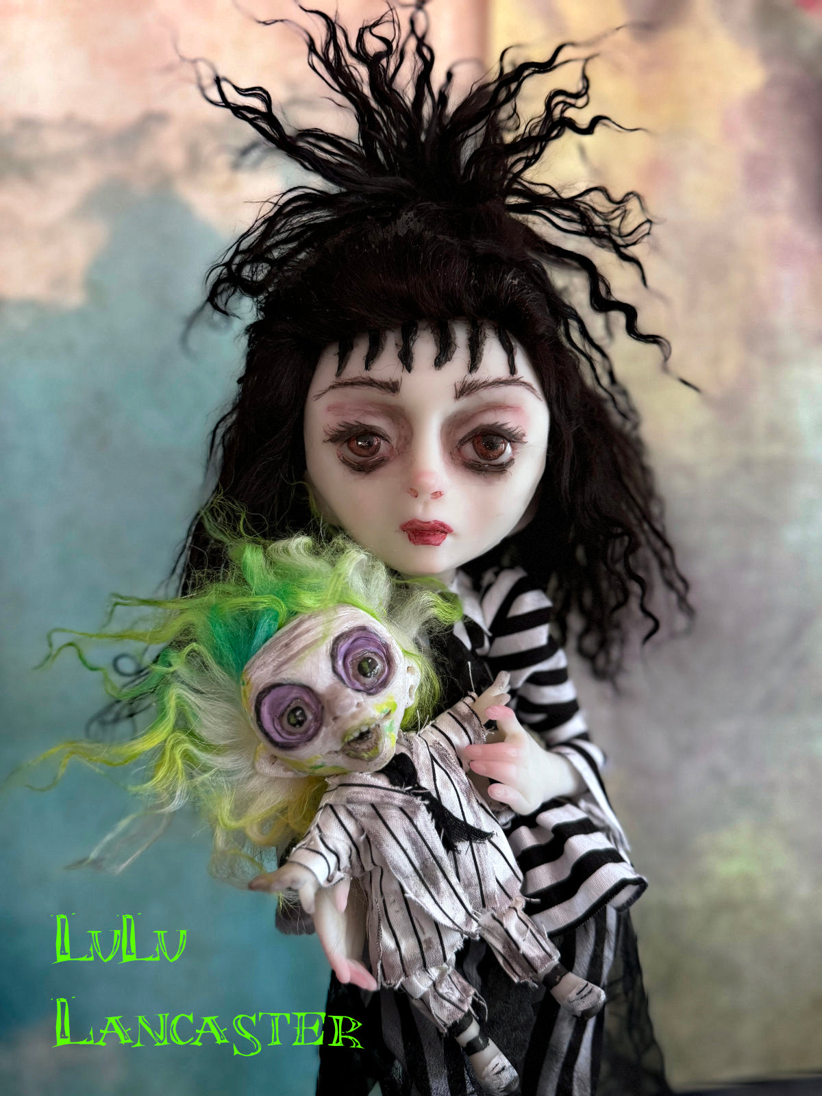 Lydia BeetleJuice Mashup '~ Original LuLu Lancaster Art Doll