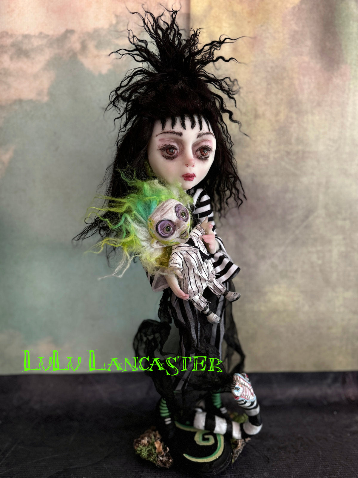 Lydia BeetleJuice Mashup '~ Original LuLu Lancaster Art Doll