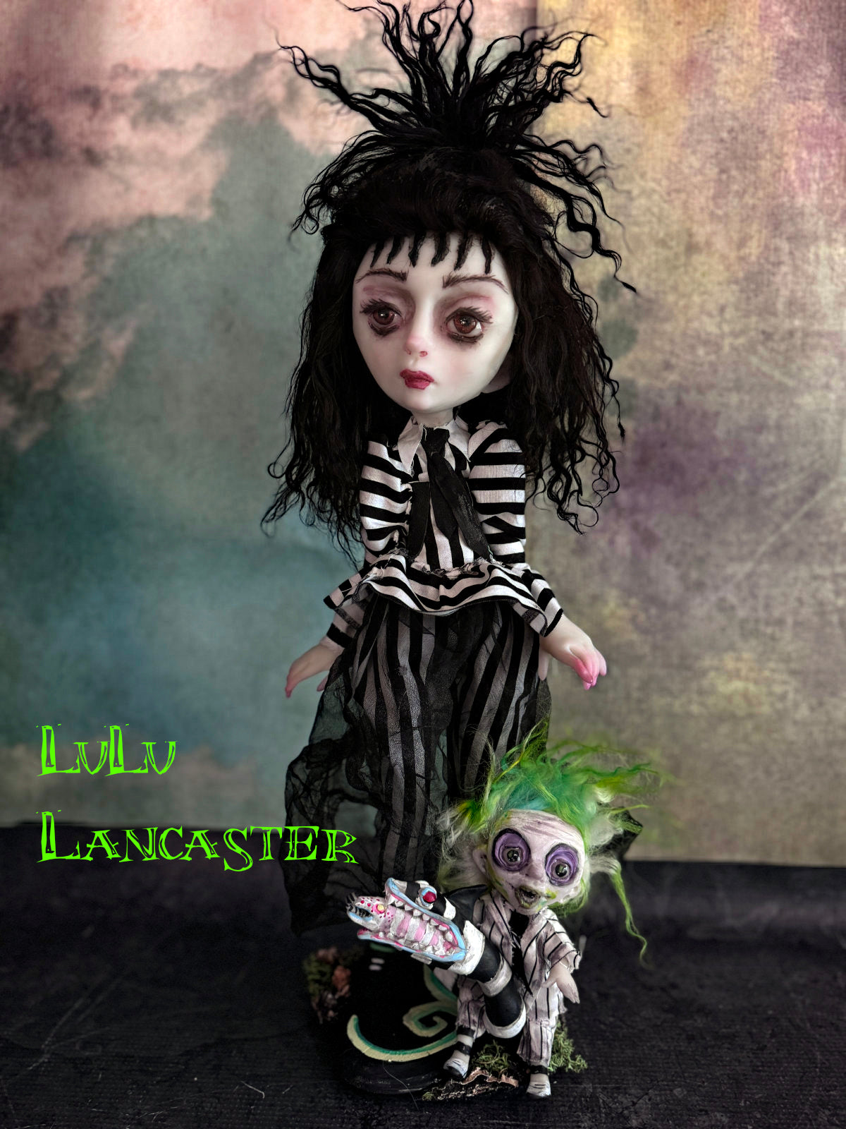 Lydia BeetleJuice Mashup '~ Original LuLu Lancaster Art Doll