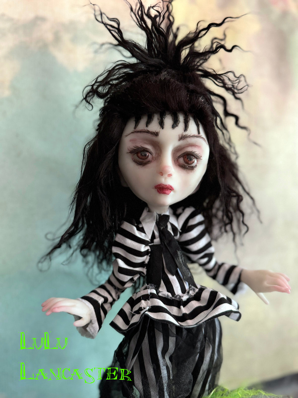 Lydia BeetleJuice Mashup '~ Original LuLu Lancaster Art Doll