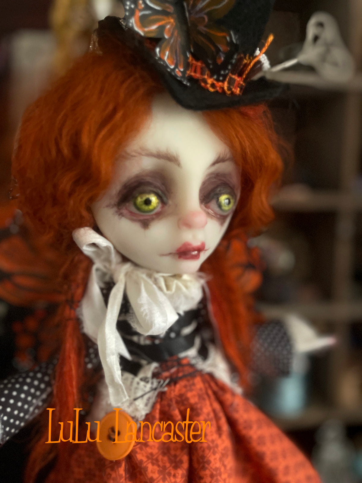 Macy and Mol Monarch Butterflies Original LuLu Lancaster Art Doll