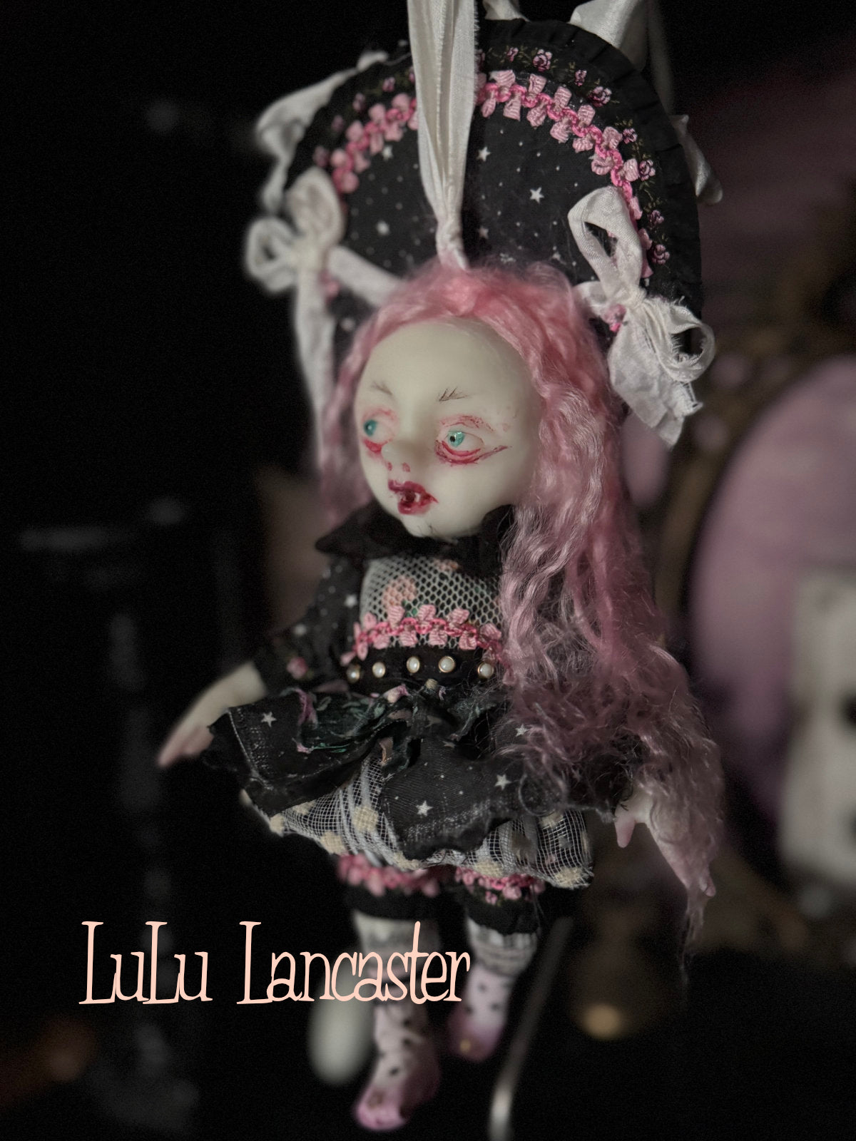 Madge Mini Biter hanging Valloween Original LuLu Lancaster Art Doll