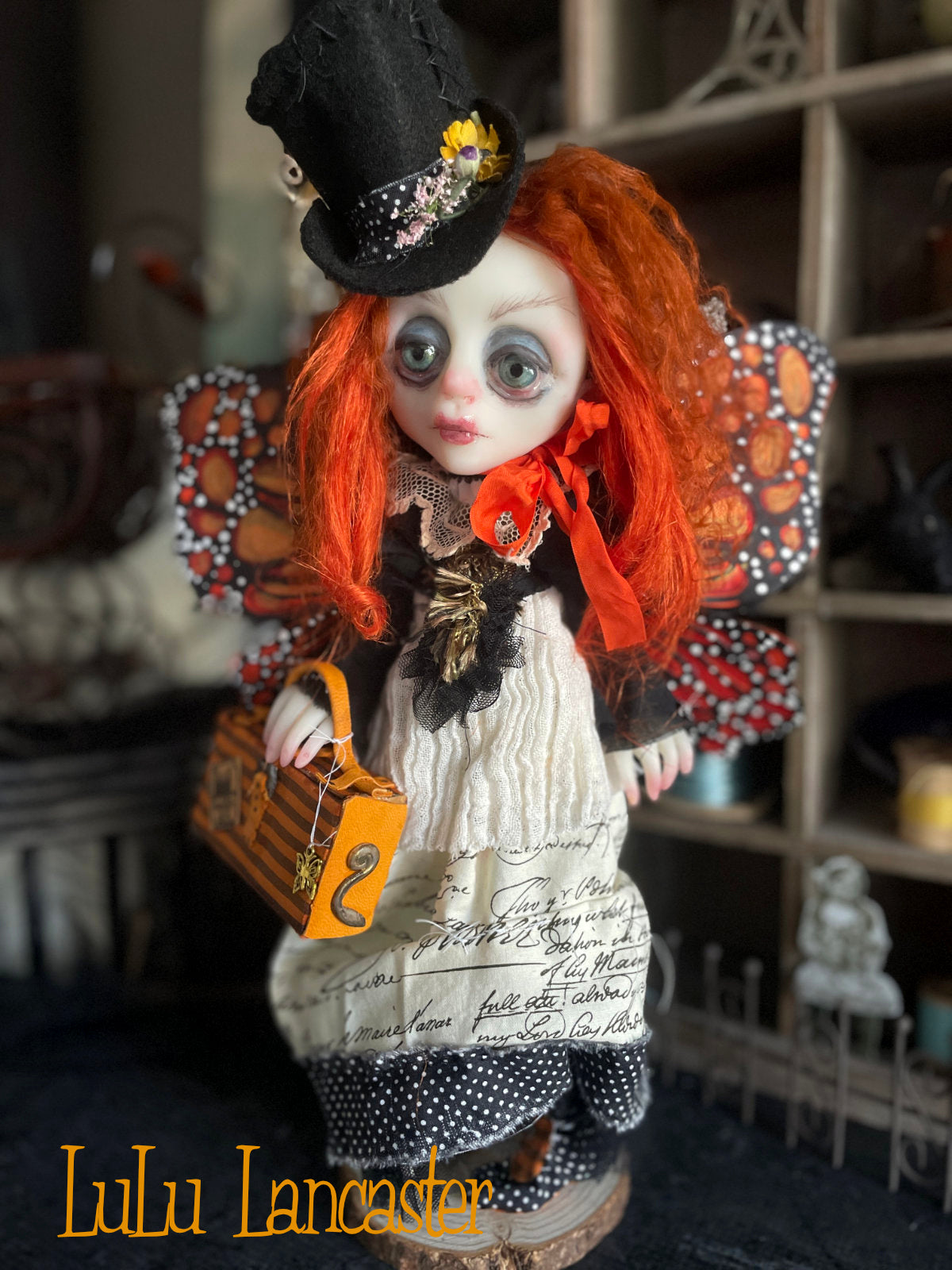Marnie Monarch~traveling Butterfly Original LuLu Lancaster Art Doll