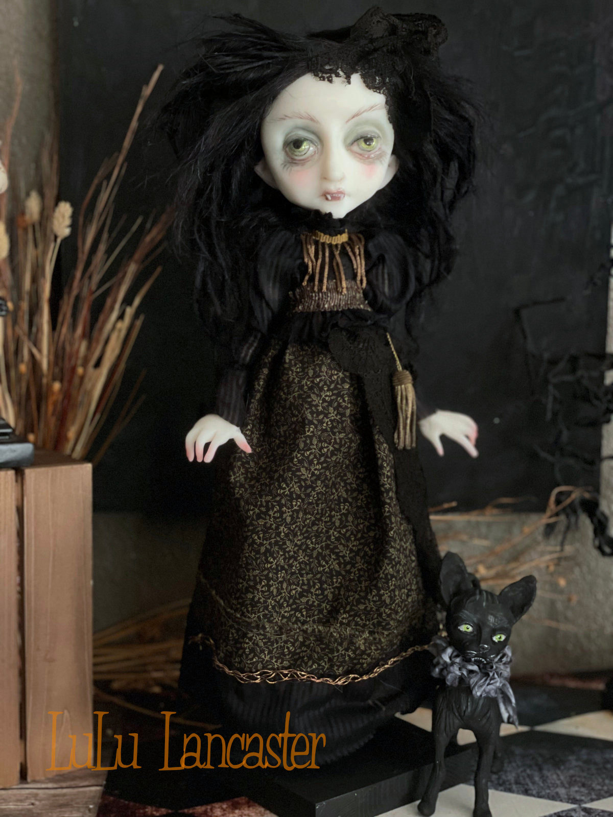 Marvanya the vampire Original LuLu Lancaster Halloween Art Doll