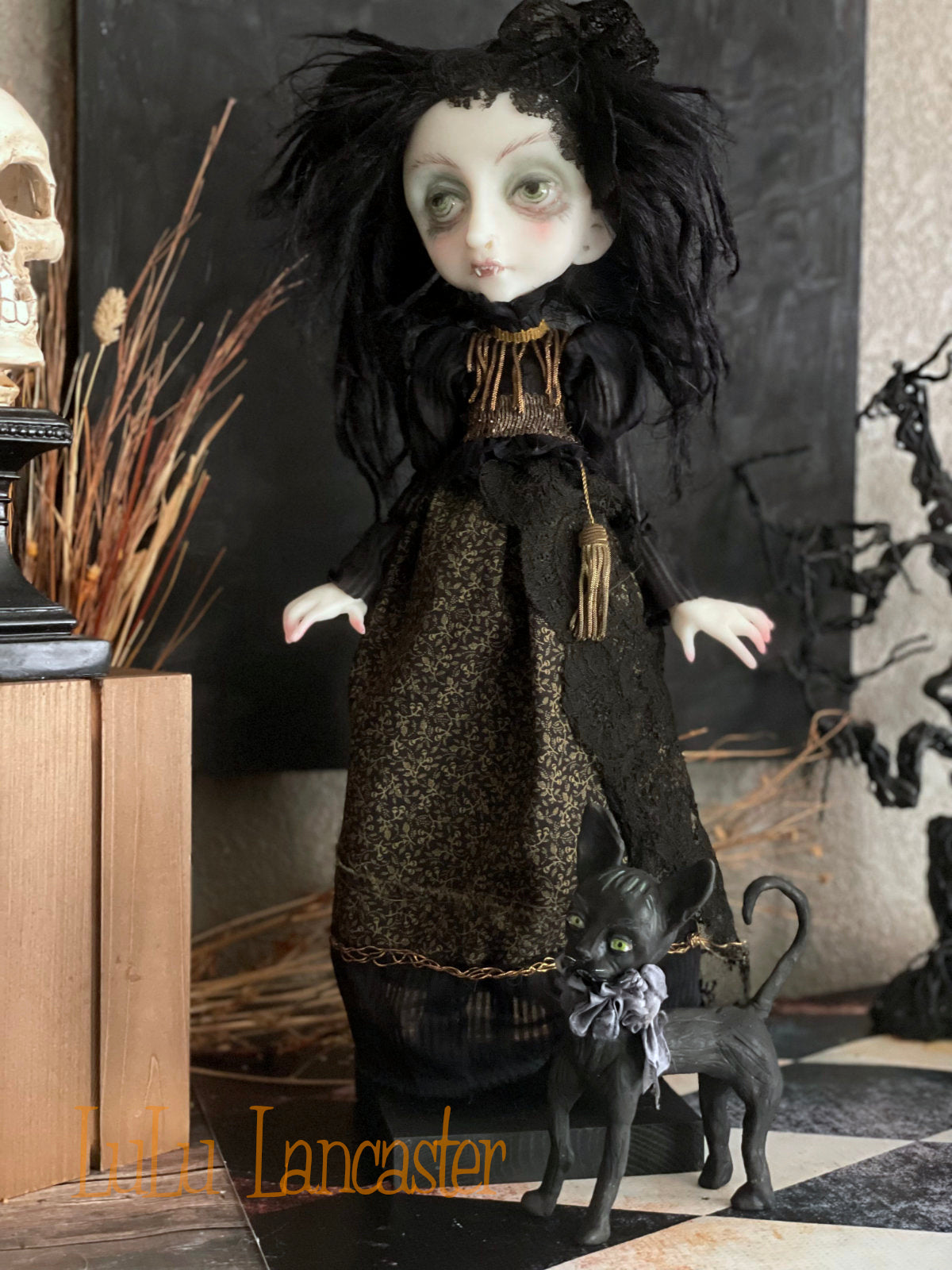 Marvanya the vampire Original LuLu Lancaster Halloween Art Doll