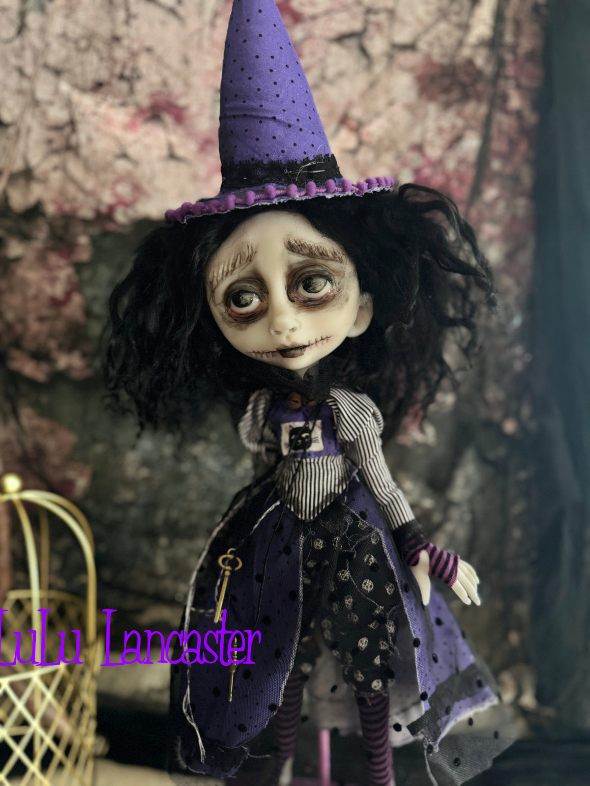 Maurina and Max Witchy Halloween ~Original LuLu Lancaster Art Doll