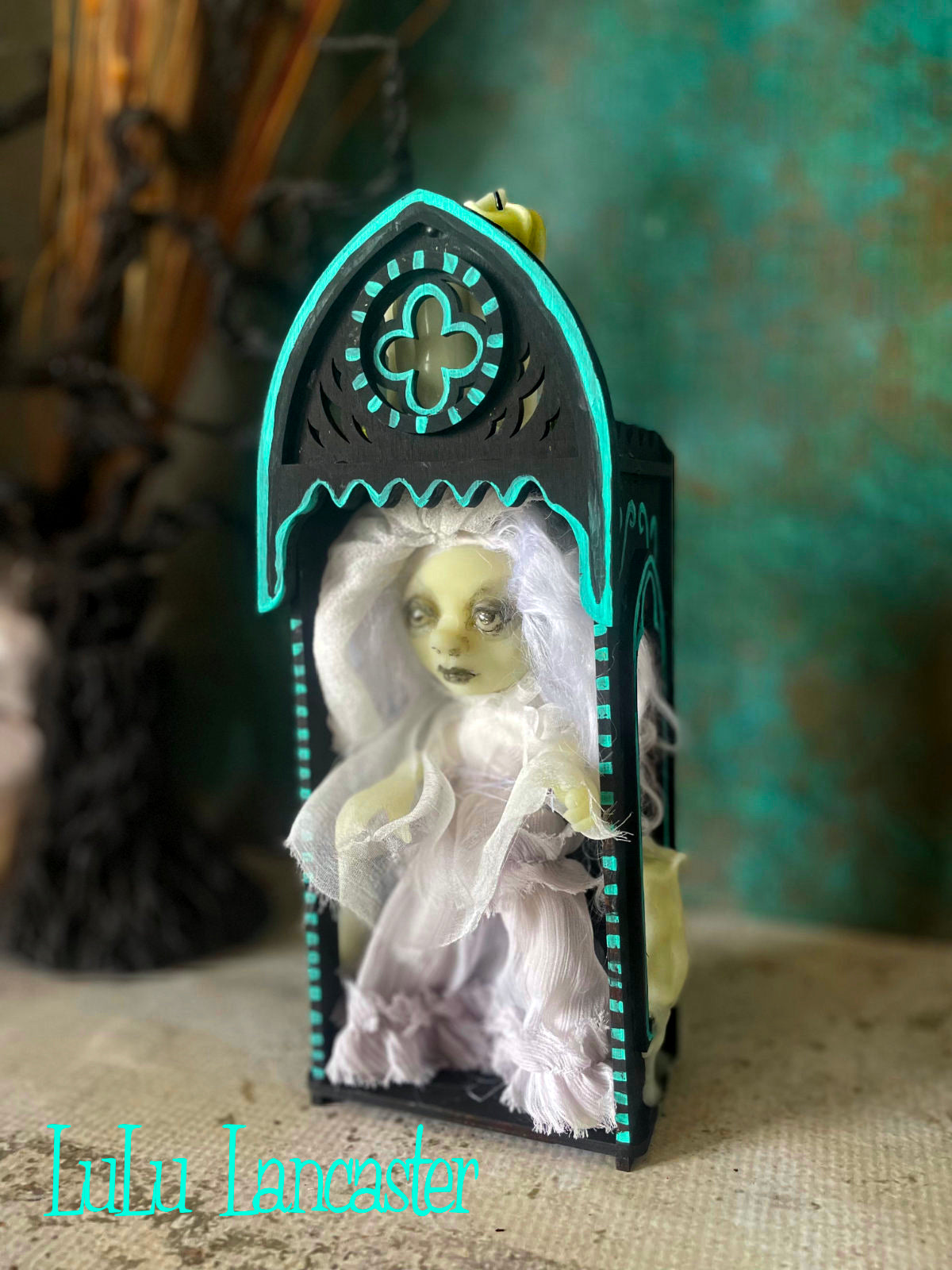 Mini Glow in the dark Ghostie Nicho Original LuLu Lancaster Art Doll