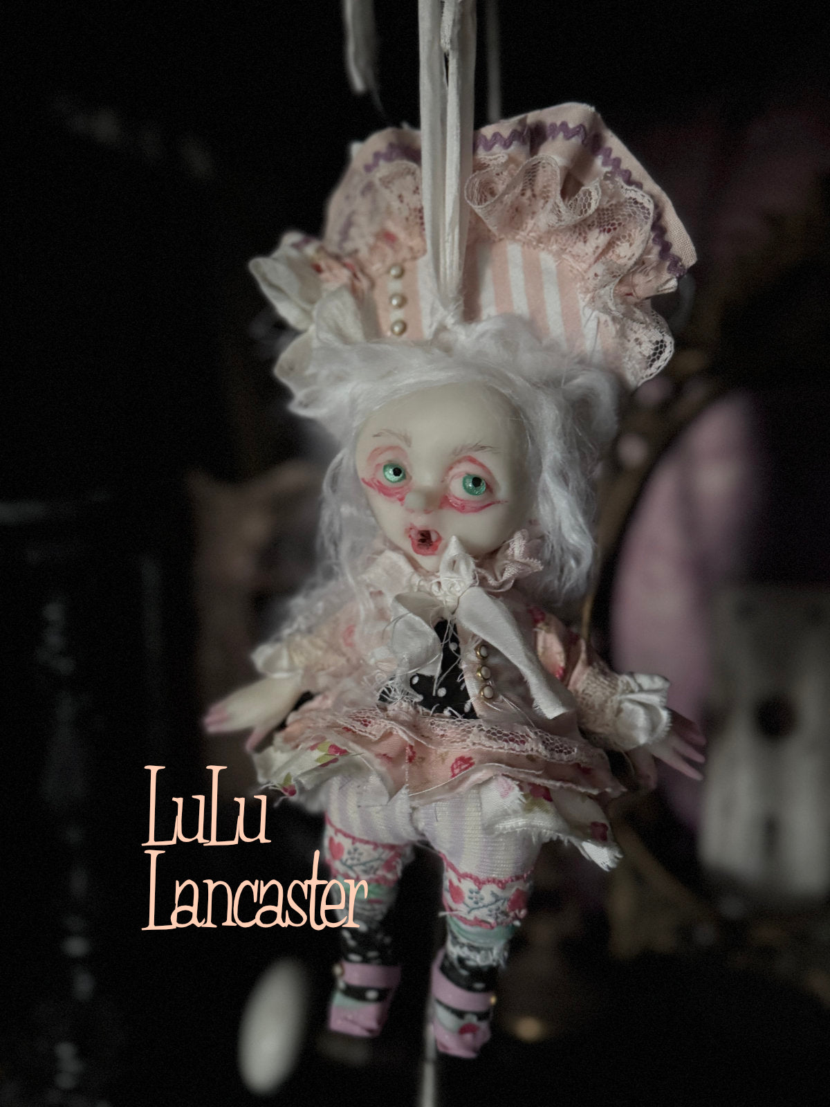 Mol Mini Biter hanging Valloween Original LuLu Lancaster Art Doll