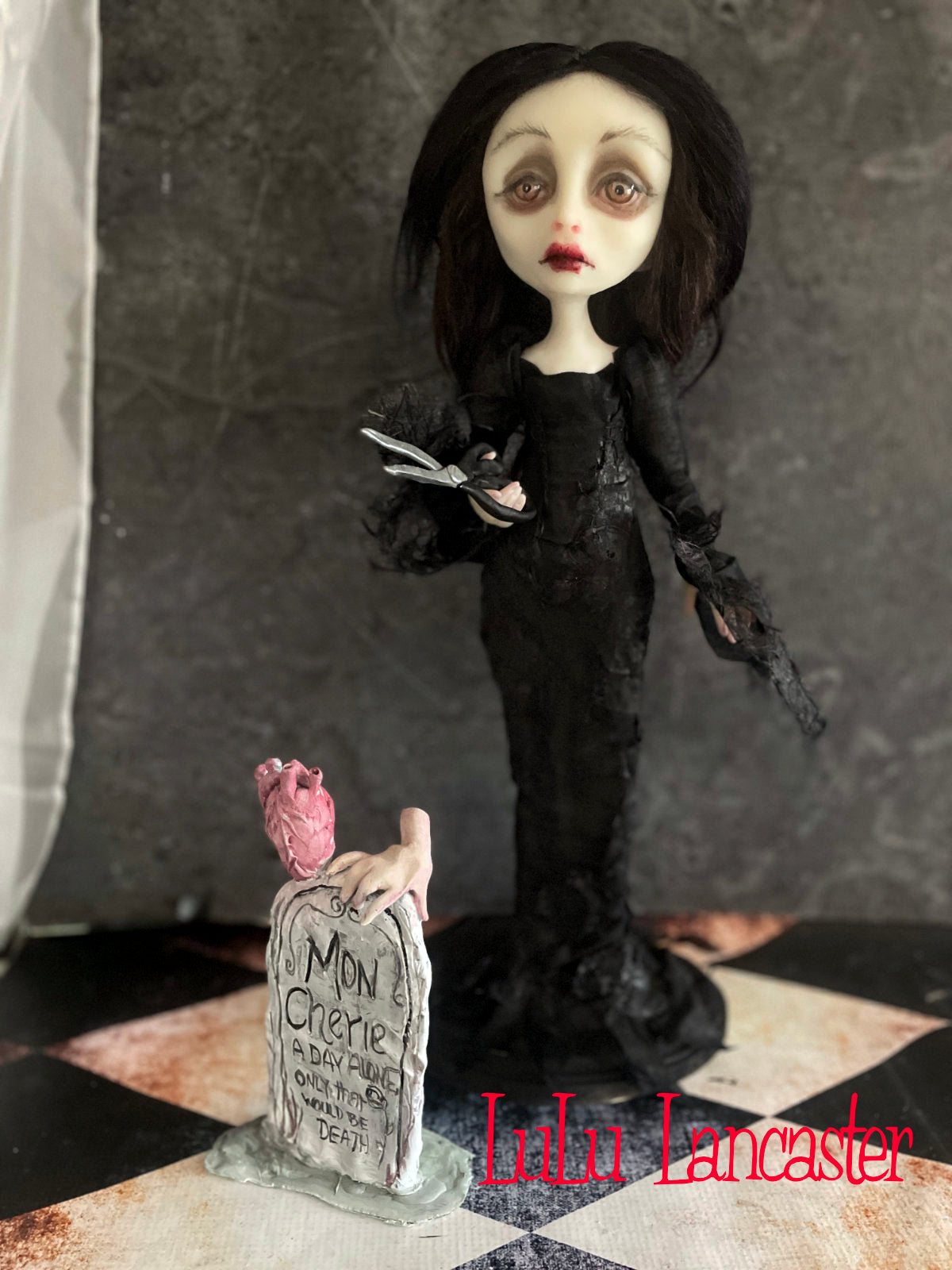 Morticia the broken hearted Original LuLu Lancaster Art Doll