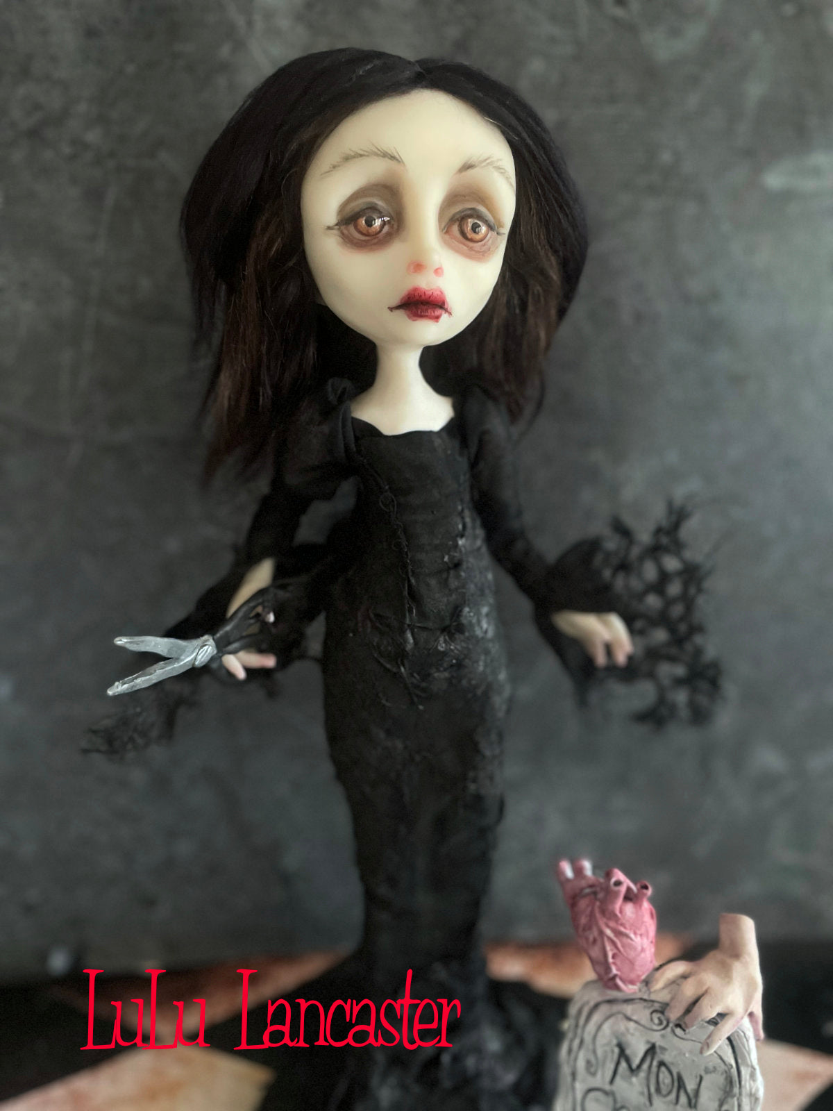 Morticia the broken hearted Original LuLu Lancaster Art Doll