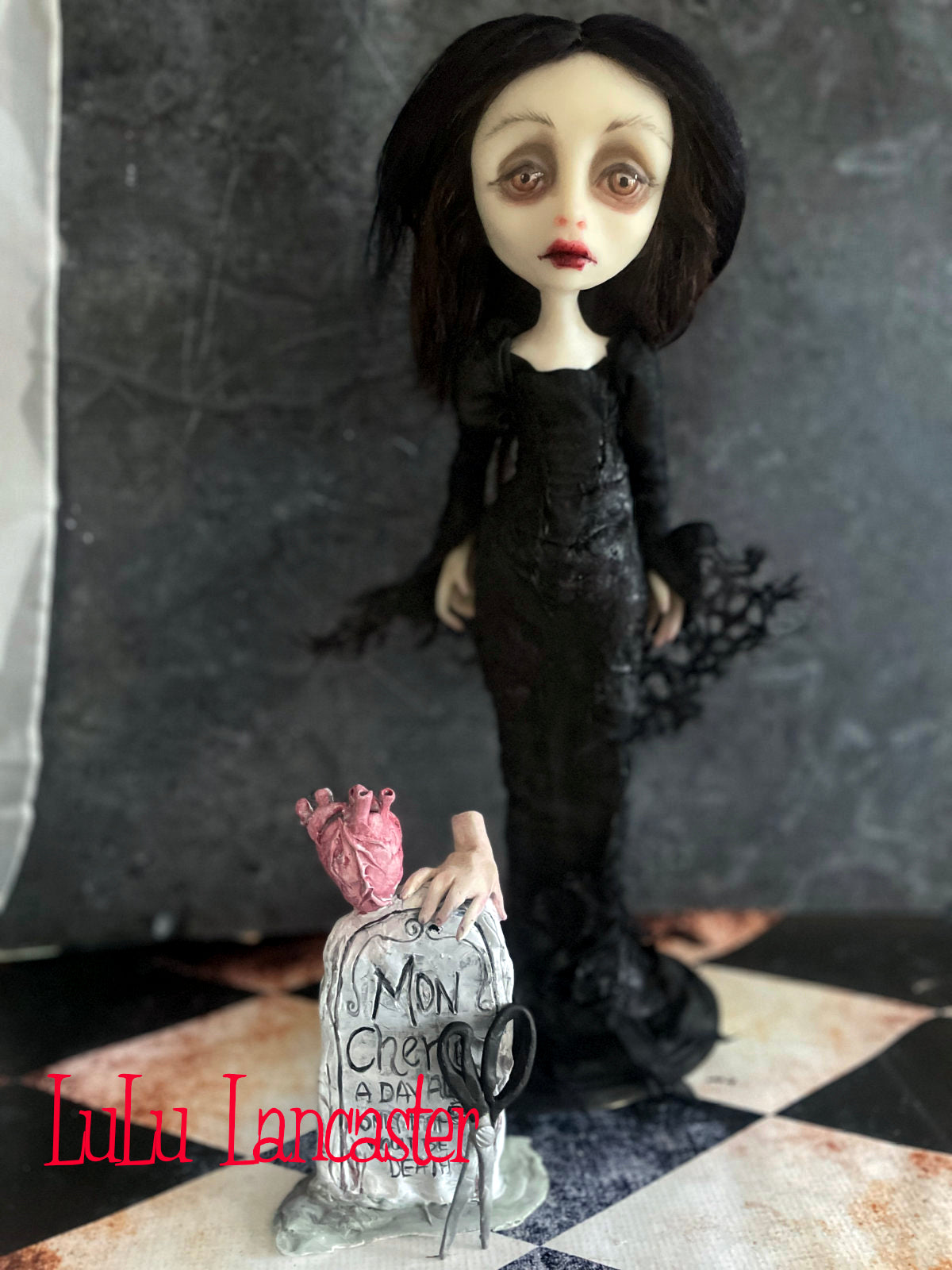 Morticia the broken hearted Original LuLu Lancaster Art Doll