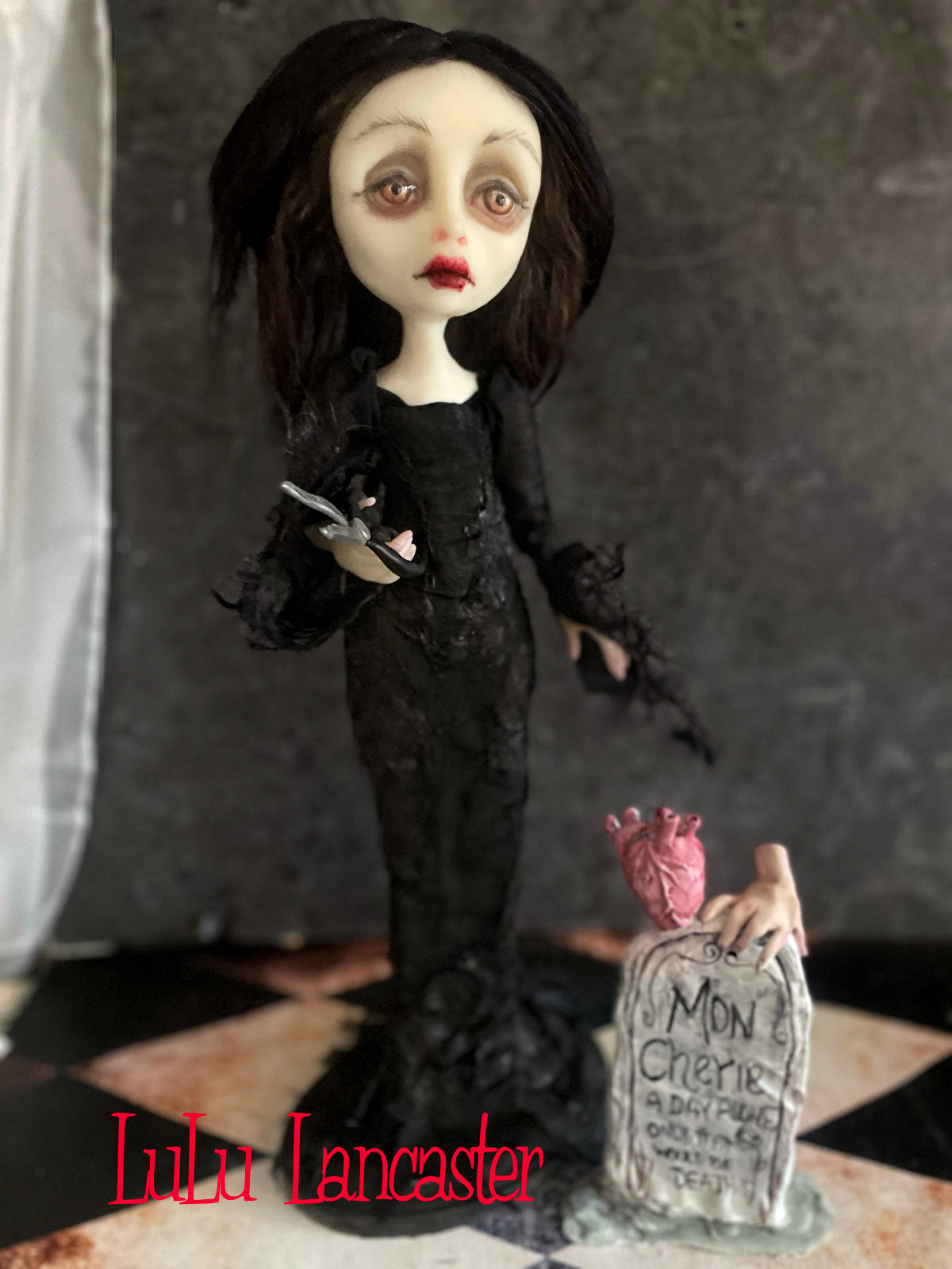Morticia the broken hearted Original LuLu Lancaster Art Doll