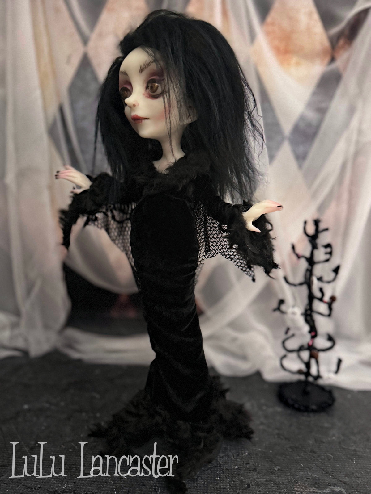 Morticia Gothmas Original LuLu Lancaster Art Doll