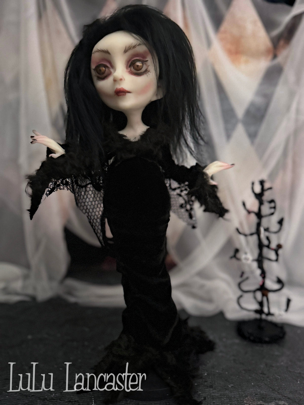 Morticia Gothmas Original LuLu Lancaster Art Doll