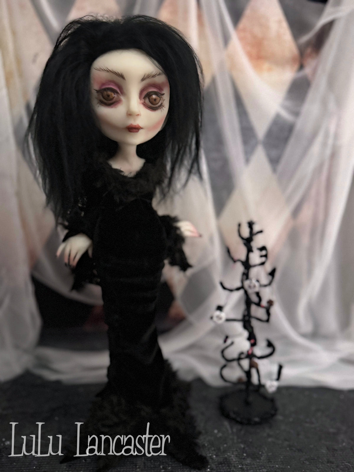 Morticia Gothmas Original LuLu Lancaster Art Doll
