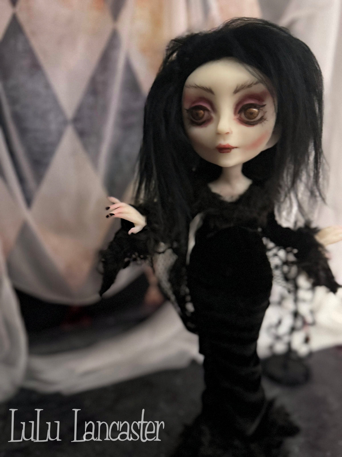 Morticia Gothmas Original LuLu Lancaster Art Doll