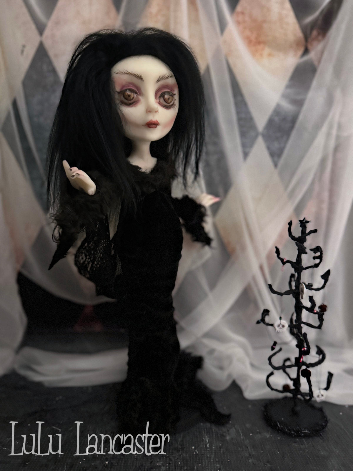 Morticia Gothmas Original LuLu Lancaster Art Doll