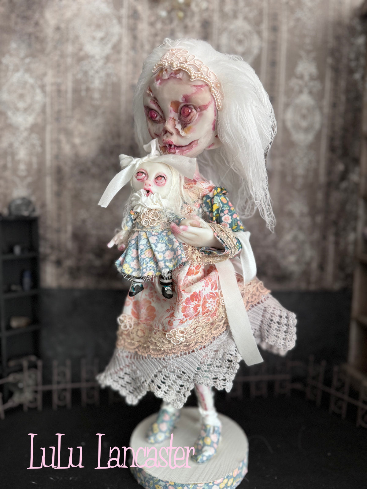 Pamela the Zombie Vampire Original LuLu Lancaster Art Doll~Hinge Artist Collective Group show Dichotomy
