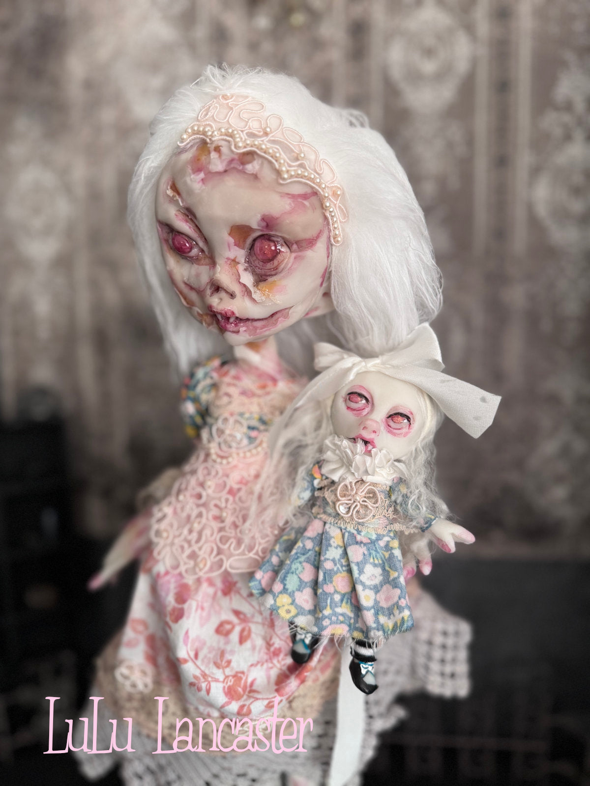 Pamela the Zombie Vampire Original LuLu Lancaster Art Doll~Hinge Artist Collective Group show Dichotomy