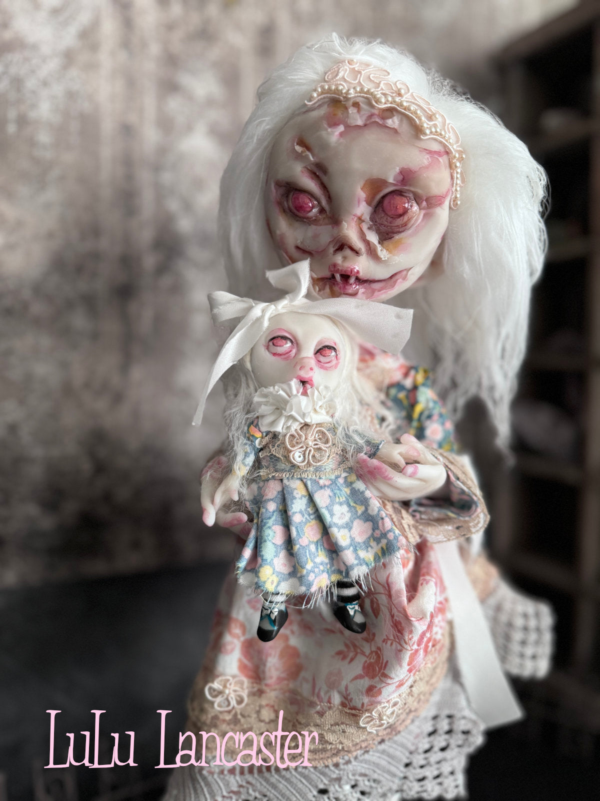 Pamela the Zombie Vampire Original LuLu Lancaster Art Doll~Hinge Artist Collective Group show Dichotomy