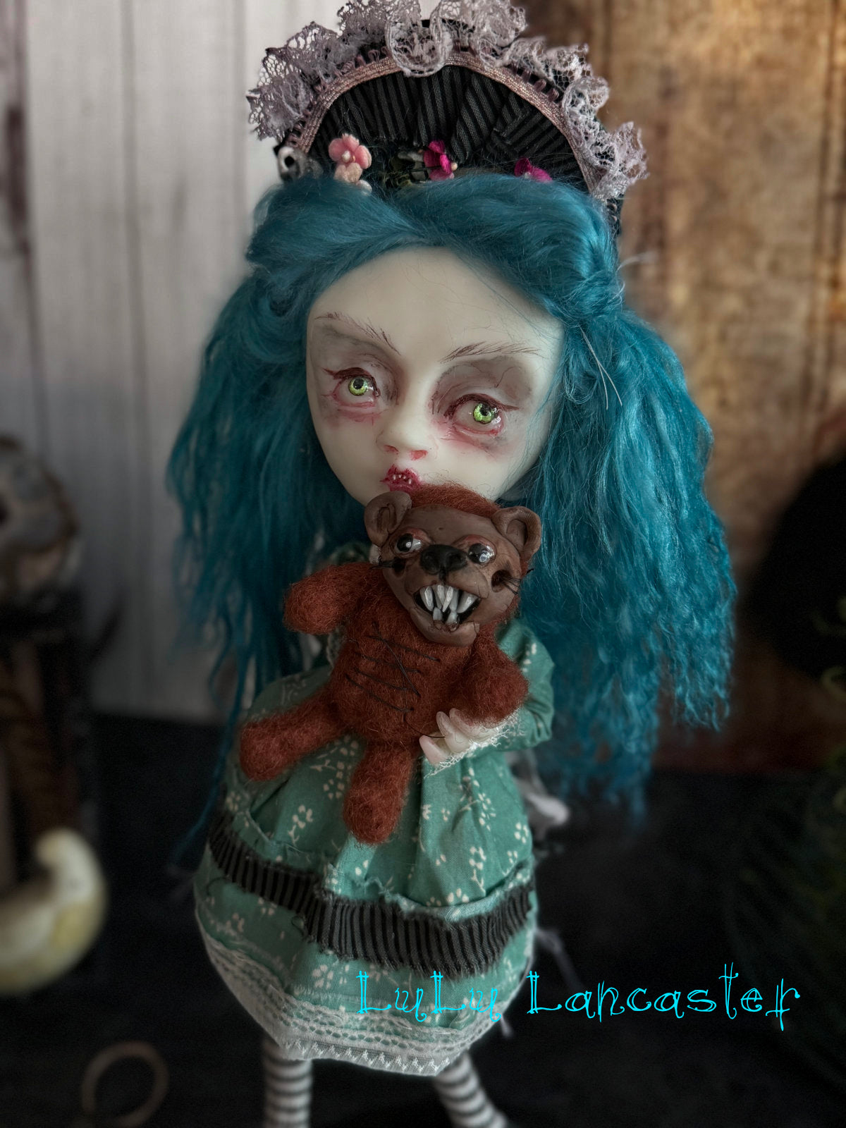 Parlance and the bear Vampire Original LuLu Lancaster Art Doll
