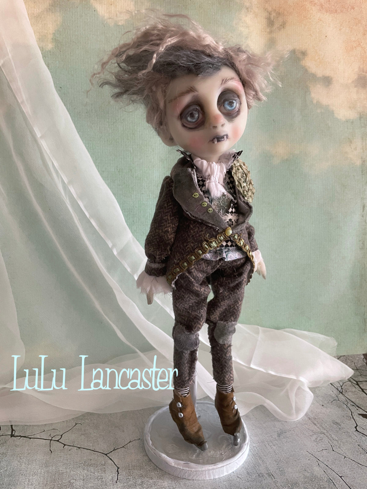 Pauly the Winter Vampire Ice skater Original LuLu Lancaster Art Doll