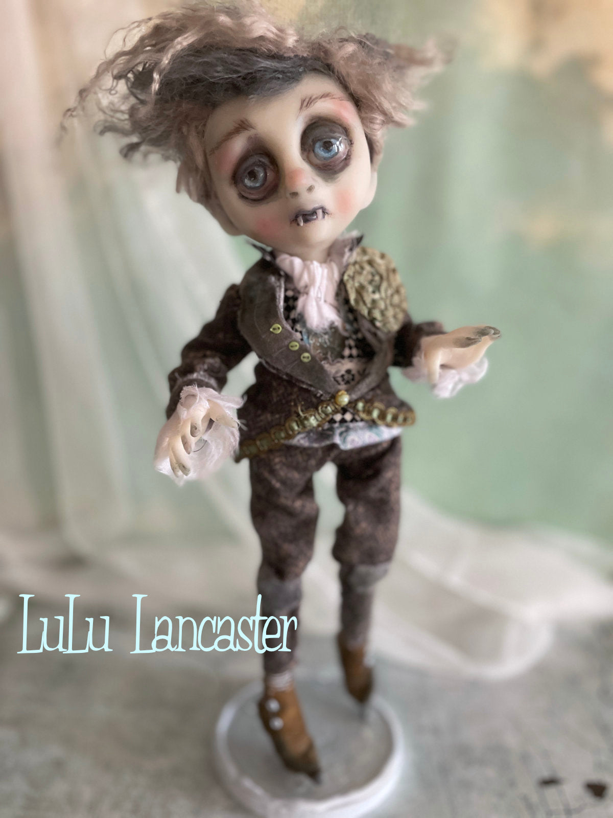 Pauly the Winter Vampire Ice skater Original LuLu Lancaster Art Doll