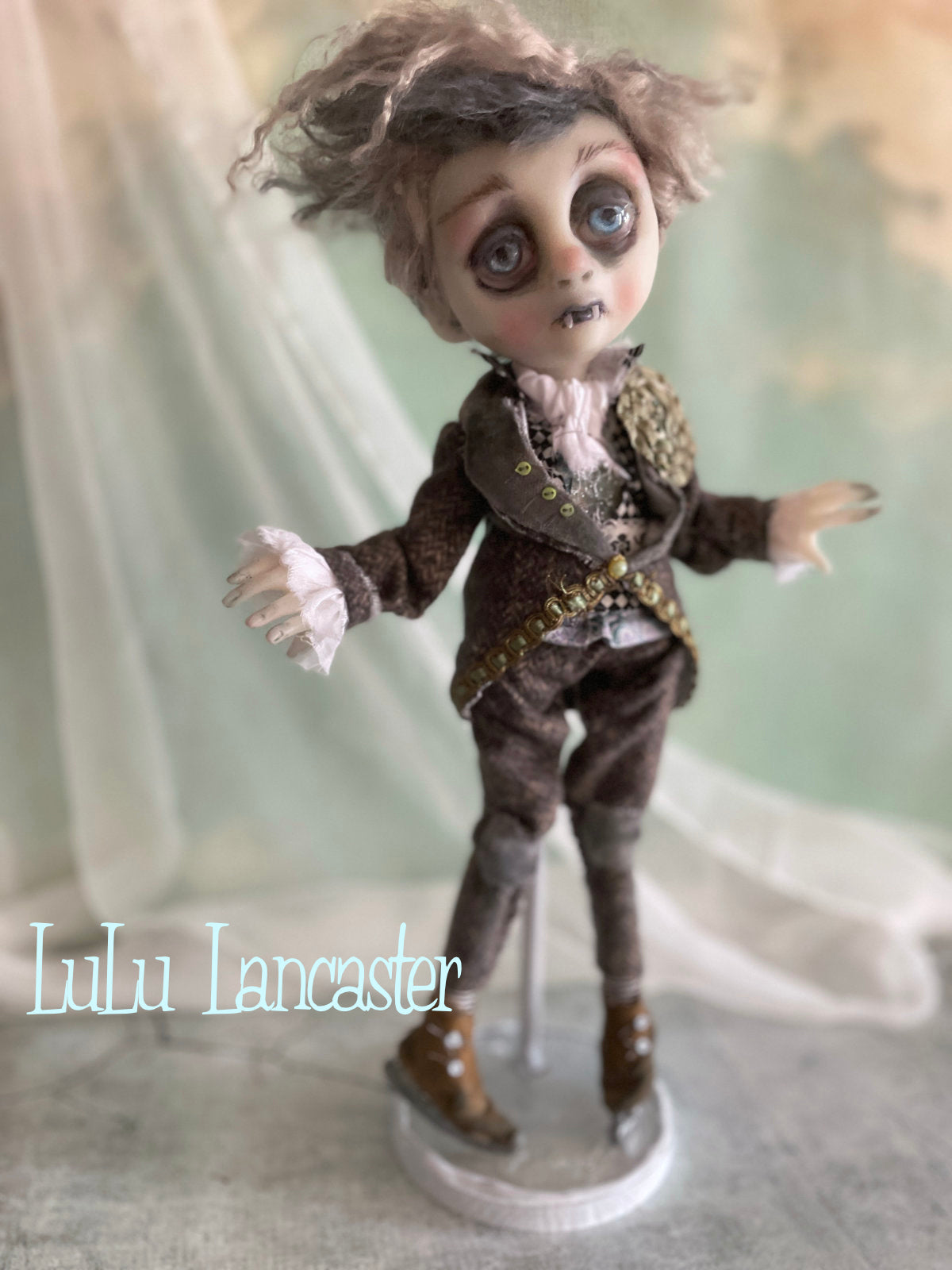 Pauly the Winter Vampire Ice skater Original LuLu Lancaster Art Doll