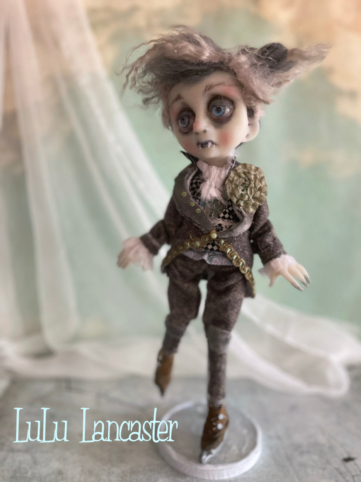 Pauly the Winter Vampire Ice skater Original LuLu Lancaster Art Doll