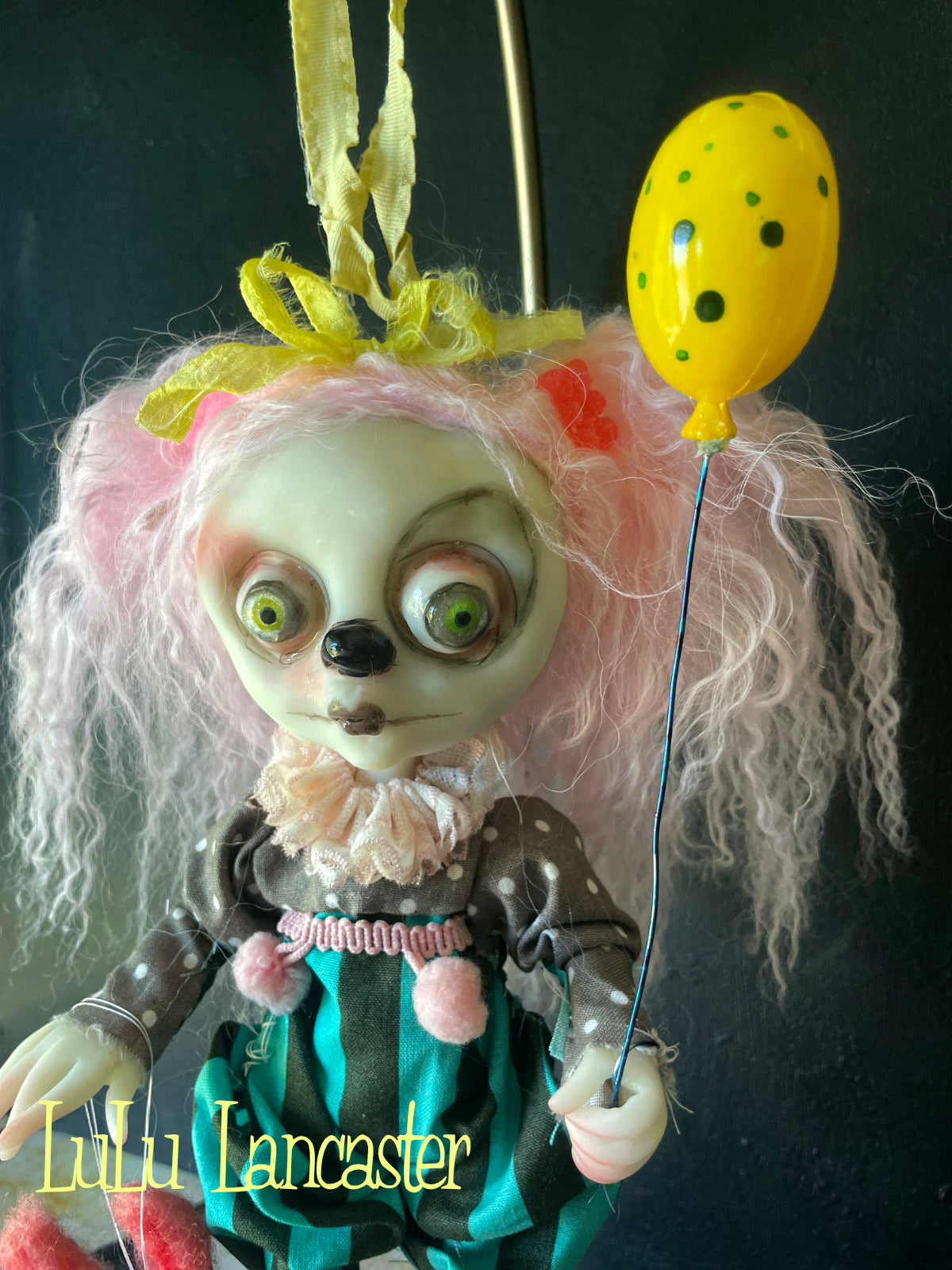 Pinky Lemonade clown Mini hanging Original LuLu Lancaster Art Doll