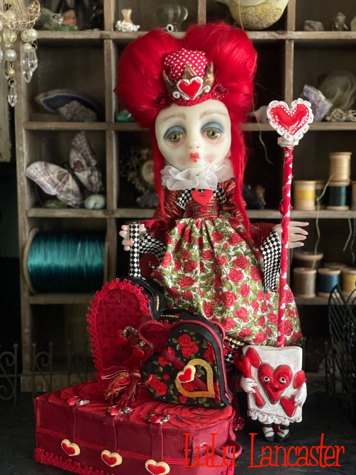 Traveling Queen Of Hearts Original LuLu Lancaster Art Doll