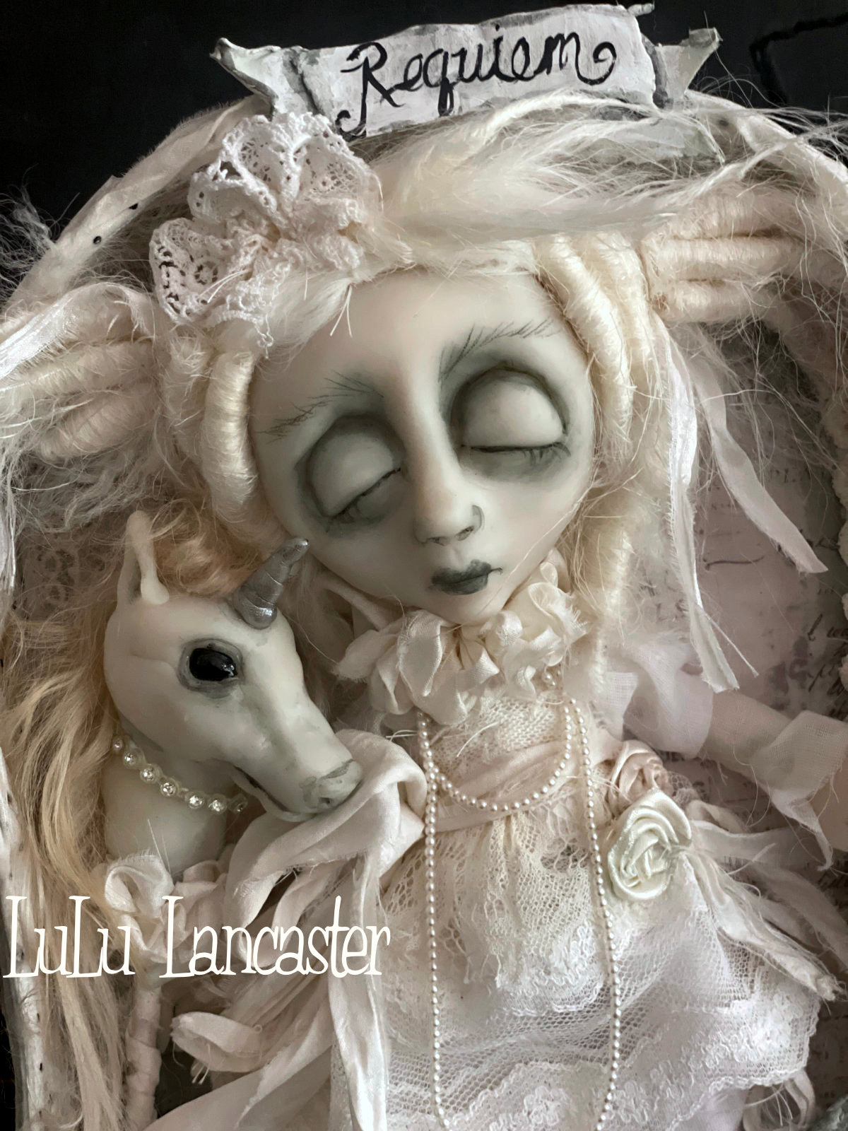 Requiem for the Lost One Sleeping Ghostie Original LuLu Lancaster Halloween Art Doll